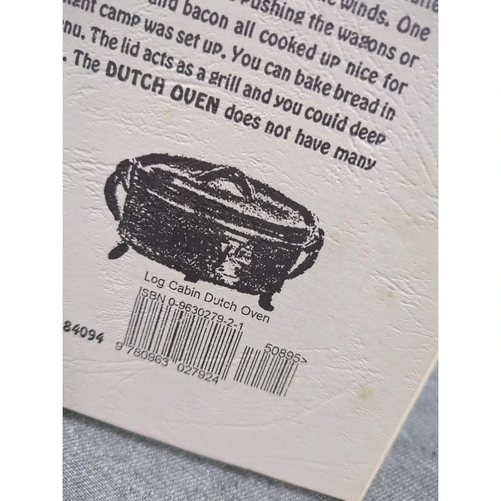 VTG Log Cabin Dutch Oven Recipes Log‎ Cabin Grub Cookbook By Colleen Sloan